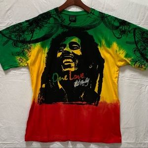 Vintage “Roots Rock Reggae” Rare Bob Marley T Shirt Mighty Lion Rasta Colors